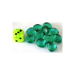 Chessex Glasspielsteine Teal