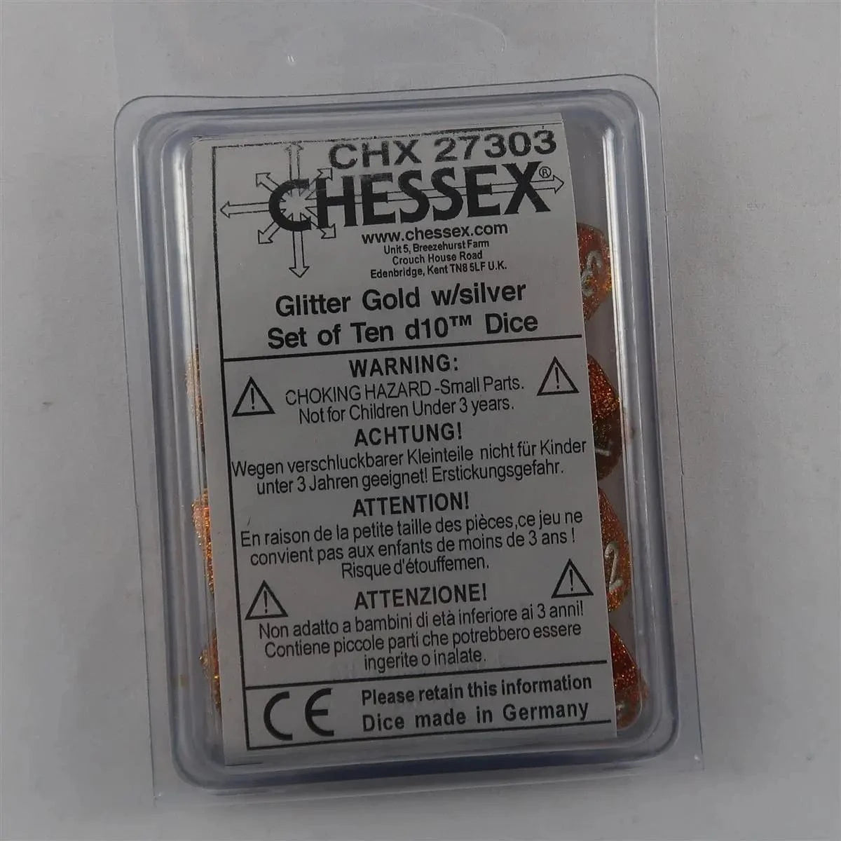 Chessex Chessex Glitter gold/silver 10 x W10 Set