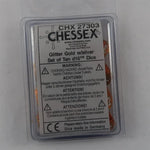 Chessex Chessex Glitter gold/silver 10 x W10 Set