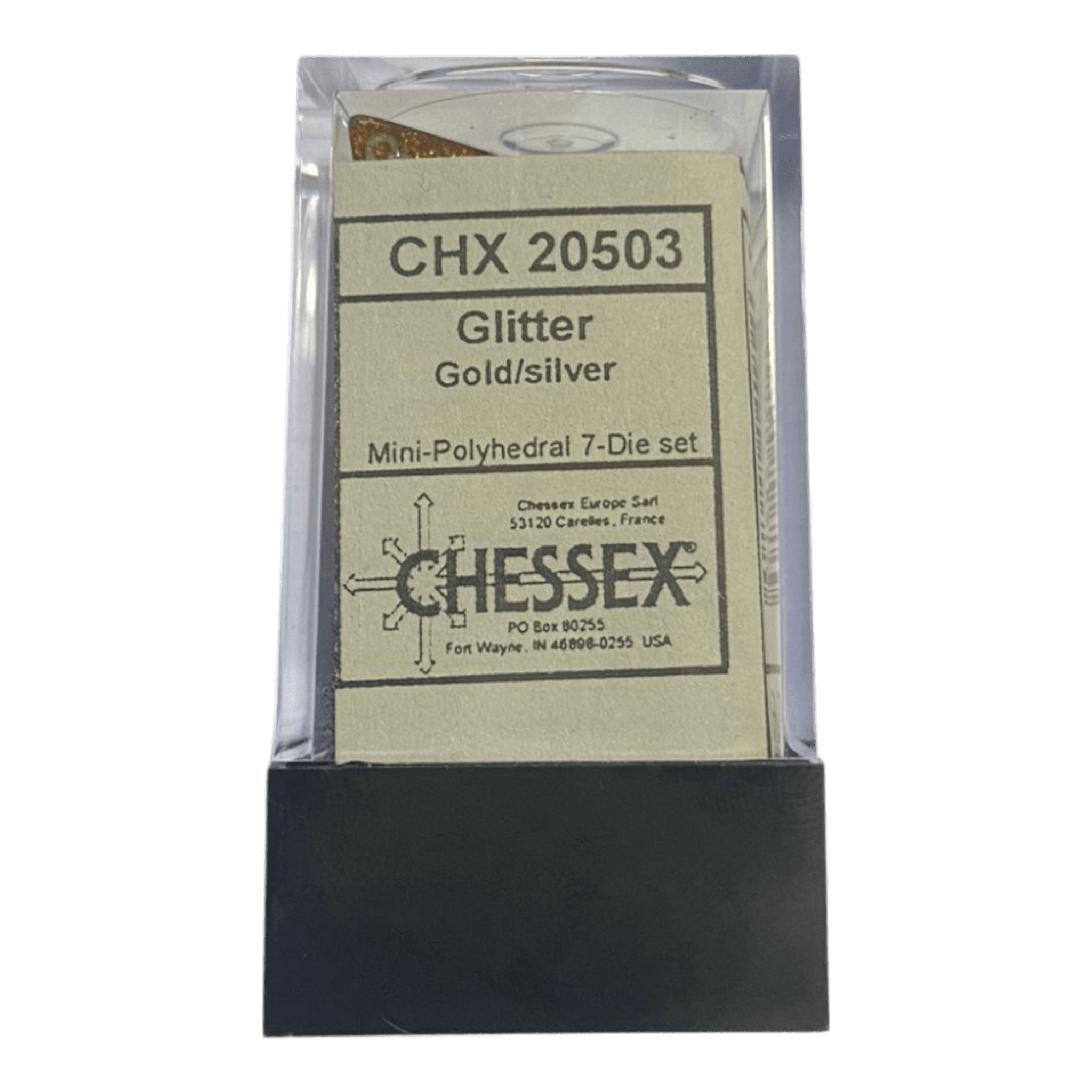 Chessex Chessex Glitter Gold/Silver 7er MINI Set