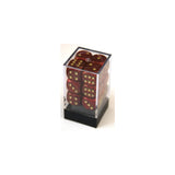 Chessex Glitter ruby/gold W6 16mm Set