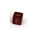 Chessex Glitter ruby/gold W6
