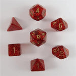 Chessex Chessex Glitter Ruby red/gold Mini-Würfelset