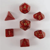 Chessex Chessex Glitter Ruby red/gold Mini-Würfelset