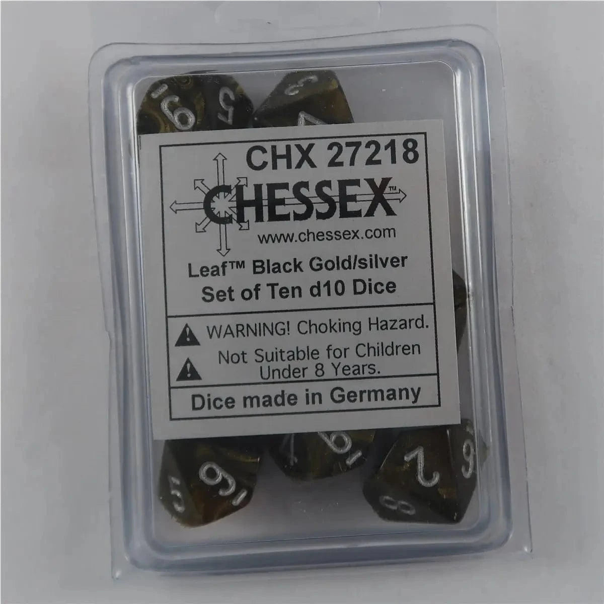 Chessex Chessex Leaf Black/Gold 10 x W10 Set