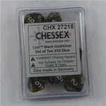 Chessex Chessex Leaf Black/Gold 10 x W10 Set