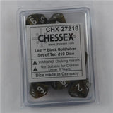 Chessex Chessex Leaf Black/Gold 10 x W10 Set
