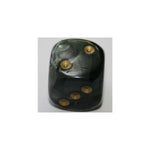 Chessex Lustrous Black/Gold W6 12mm