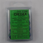 Chessex Chessex Lustrous Dark Blue/Green 10 x W10 Set