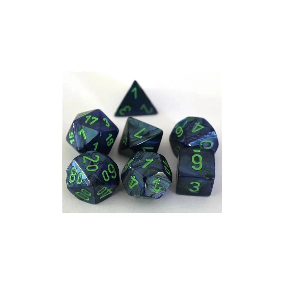 Chessex Chessex Lustrous Dark Blue/Green Set