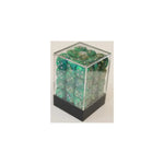 Chessex Chessex Lustrous Green/Silver W6 12mm Set