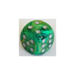 Chessex Lustrous Green/Silver W6 12mm