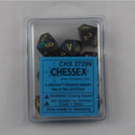 Chessex Chessex Lustrous Shadow/Gold 10 x W10 Set
