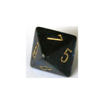 Chessex Lustrous Shadow/Gold W8