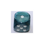Chessex Chessex Lustrous Slate/White W6 20mm