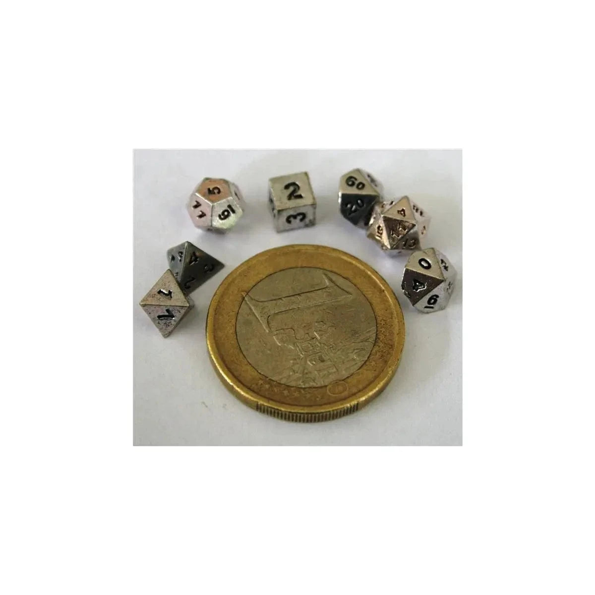 Chessex Chessex Micro MetallWürfel Set Silber