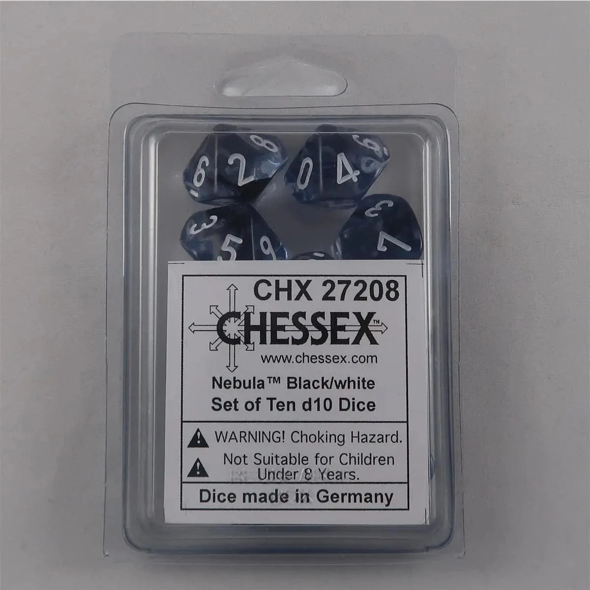 Chessex Chessex Nebula black 10 x W10 Set