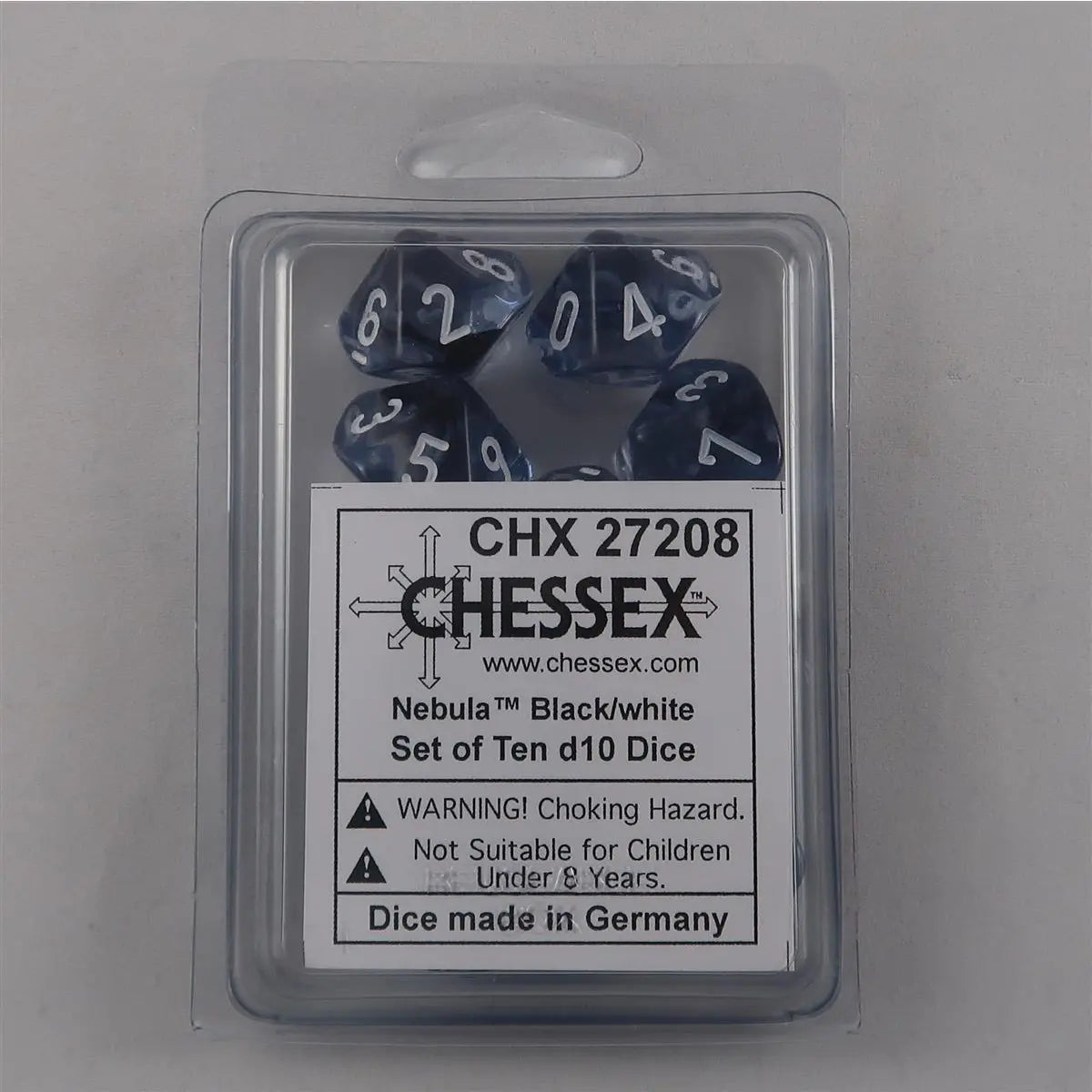 Chessex Nebula black 10 x W10 Set