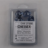 Chessex Nebula black 10 x W10 Set