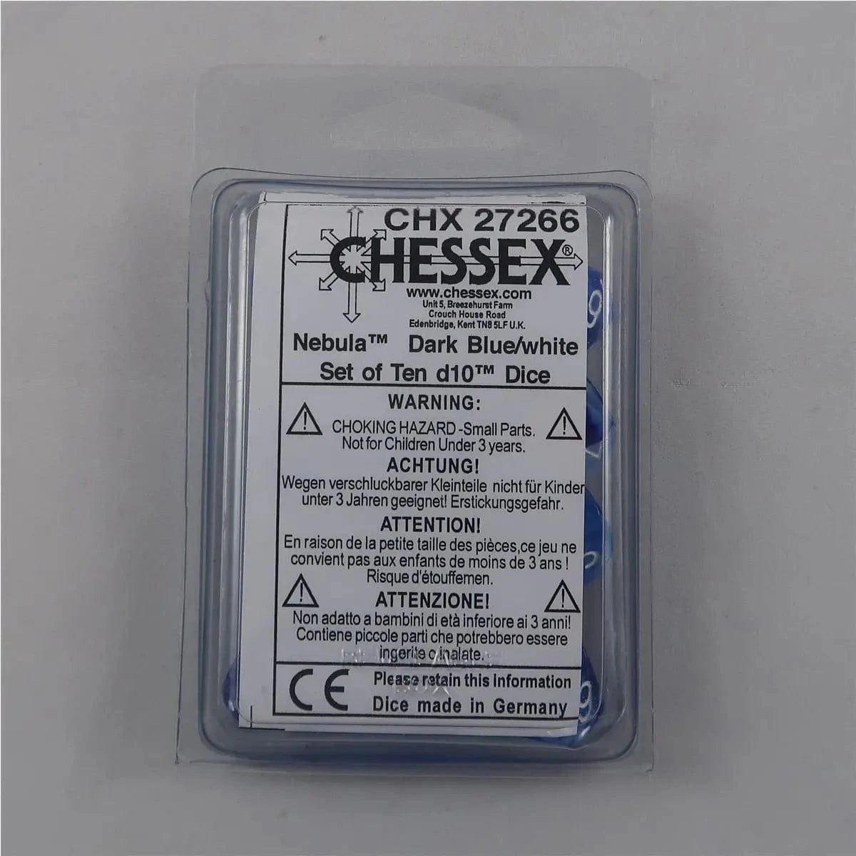 Chessex Chessex Nebula dark blue 10 x W10 Set