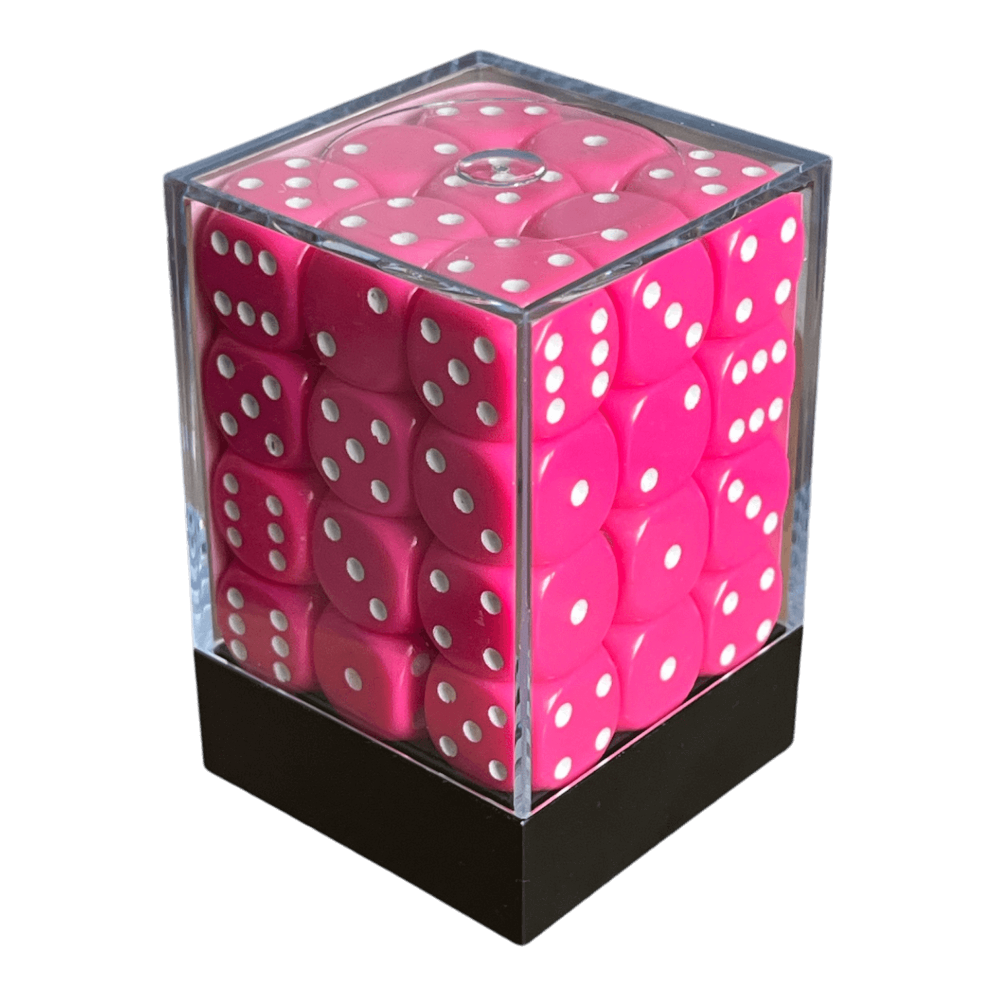 Chessex Chessex Opaque 12mm Pink/White W6 Set