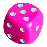 Chessex Chessex Opaque 12mm Pink/White W6