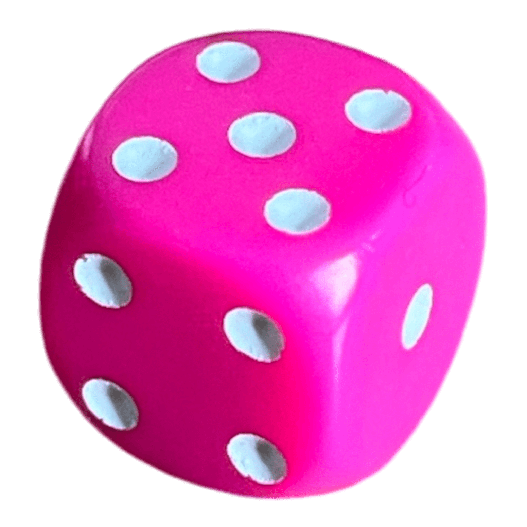 Chessex Chessex Opaque 12mm Pink/White W6
