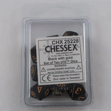 Chessex Chessex Opaque Black/gold 10 x W10 Set