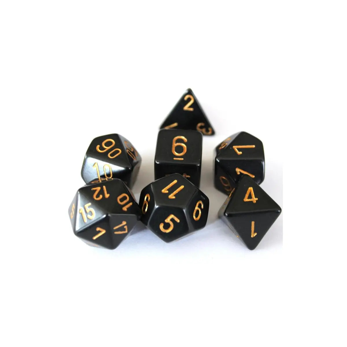 Chessex Opaque Black/Gold Set