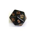 Chessex Opaque Black/Gold W20