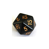 Chessex Opaque Black/Gold W20