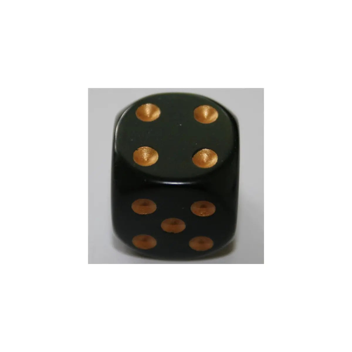 Chessex Opaque Black/Gold W6 12mm