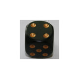 Chessex Opaque Black/Gold W6 12mm