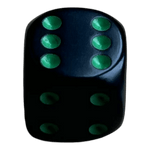 Chessex Chessex Opaque Black/Green W6 (12mm)