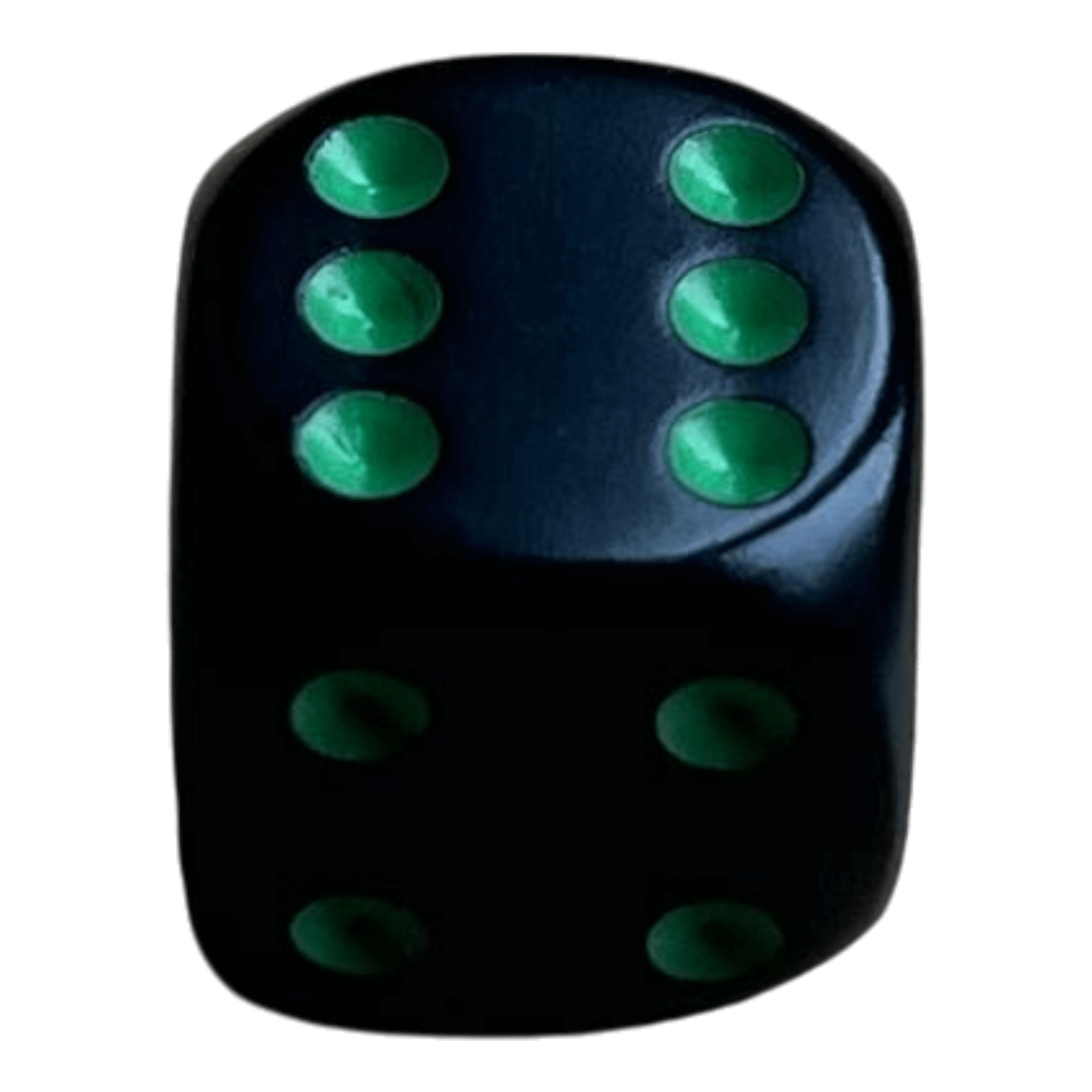 Chessex Chessex Opaque Black/Green W6 (12mm)