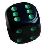 Chessex Chessex Opaque Black/Green W6 (16mm)