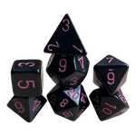 Chessex Chessex Opaque Black/Pink 7er Set