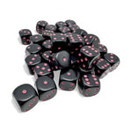 Chessex Chessex Opaque Black/Pink W6 Set (12mm)