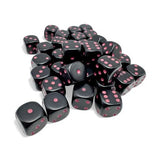 Chessex Chessex Opaque Black/Pink W6 Set (12mm)
