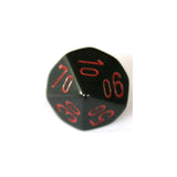Chessex Opaque Black/Red W10-0