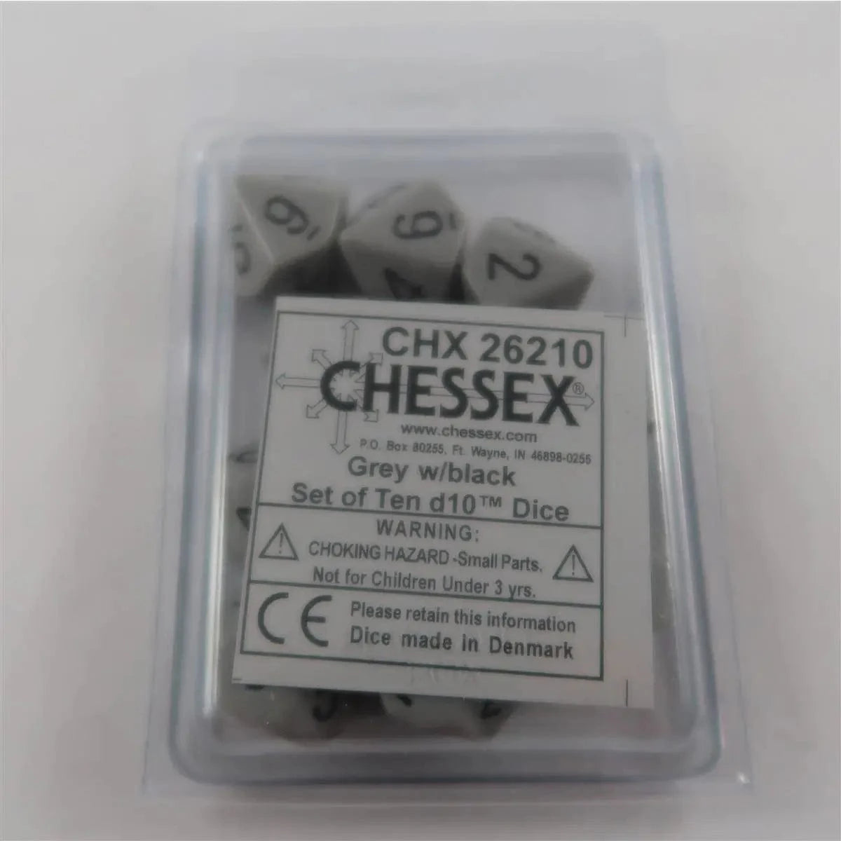 Chessex Chessex Opaque Dark grey/black 10 x W10 Set