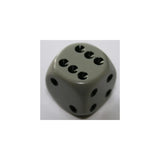 Chessex Opaque Dark Grey/Black W6 12mm