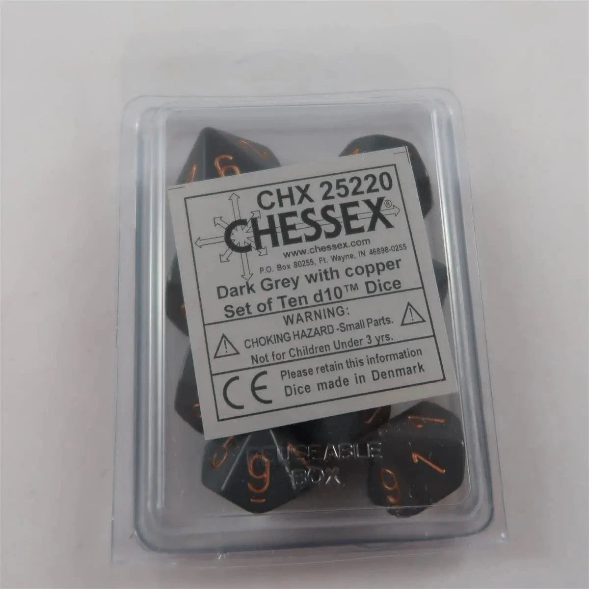 Chessex Chessex Opaque Dark grey/copper 10 x W10 Set