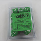 Chessex Chessex Opaque Green 10 x W10 Set