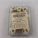 Chessex Chessex Opaque Ivory 10 x W10 Set