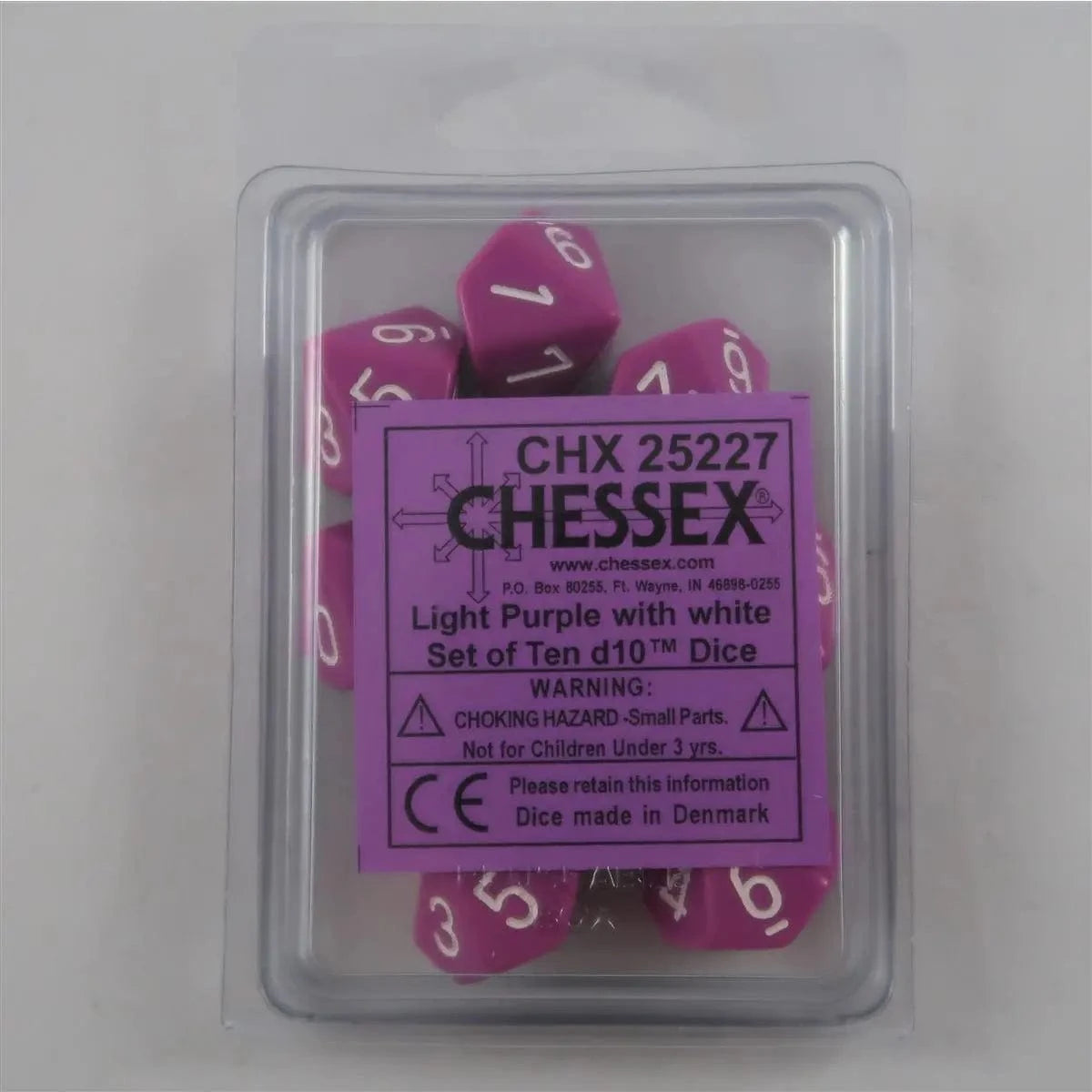 Chessex Chessex Opaque Light purple 10 x W10 Set