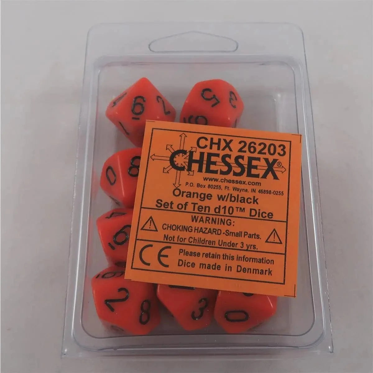 Chessex Chessex Opaque Orange 10 x W10 Set