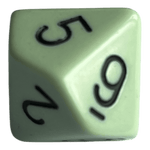 Chessex Chessex Opaque Pastel Green/Black W10