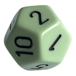 Chessex Chessex Opaque Pastel Green/Black W12