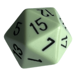 Chessex Chessex Opaque Pastel Green/Black W20